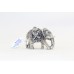 Indian Elephant Figurine Hindu Statue 70% Pure Silver Home Decor Good Luck B367